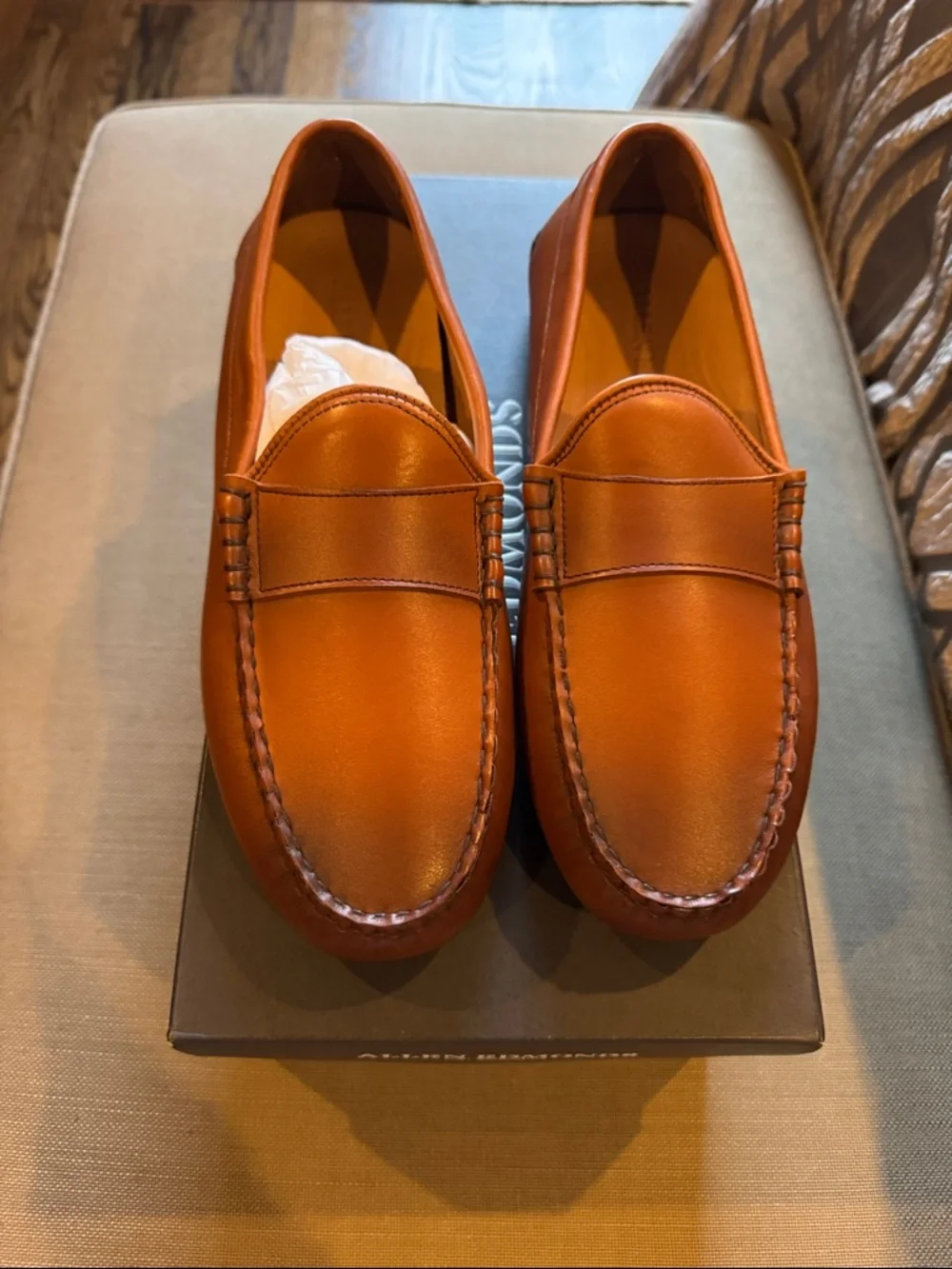 Allen Edmonds Cognac Leather Penny Loafers - Picture 2 of 3